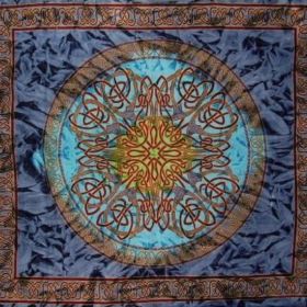 #3 India Arts Celtic Circle Tie Dye Tapestry-Many Home Decor Uses