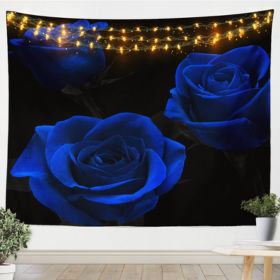 Black and White Flower Tapestry