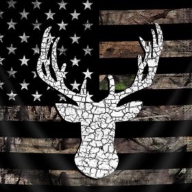 #1 Western Black and White Country Deer Tapestry