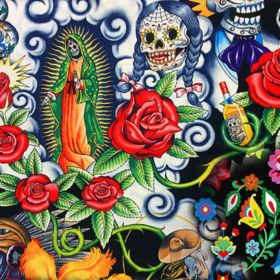 #2 Mexican Day of Dead Tapestry