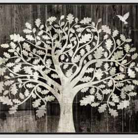 #2 Framed Canvas Tree Bird Tapestry