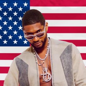 #2 American Singer Usher Flag Tapestry