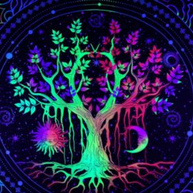 #3 Glow in The Dark Tree of Life Tapestry