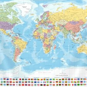 #3 World Map Tapestry Wall Hanging