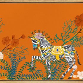 #3 Framed Canvas Art Floral Tapestry