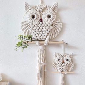 #4 Owl Woven Wall Hanging Tapestry