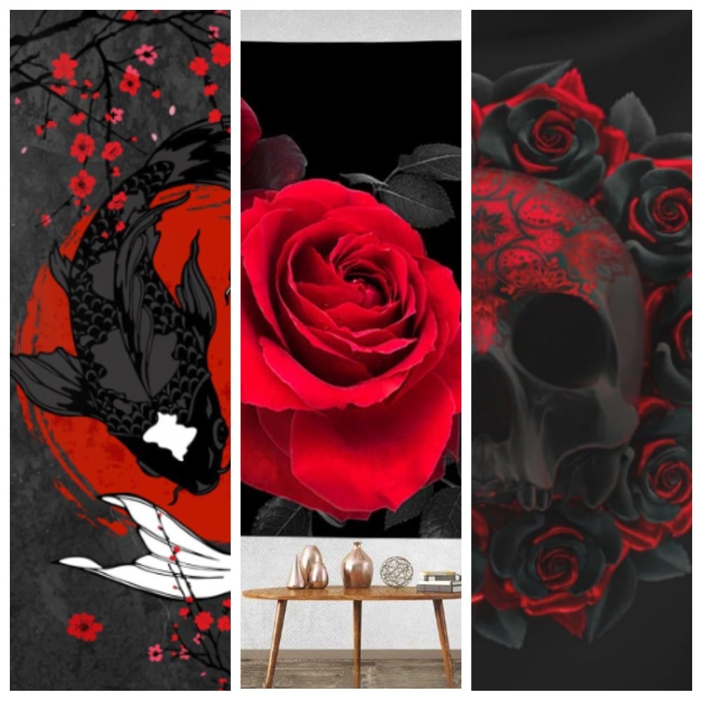 Black and Red Tapestry